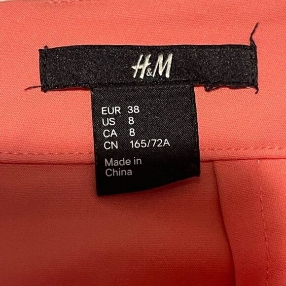 H&M - coral / gold accent mini skirt - Picture 4 of 4